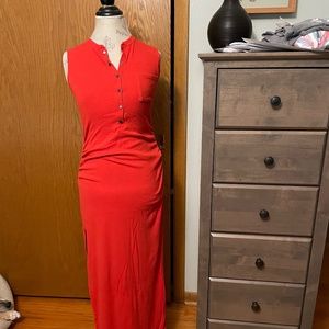 Athleta Red Long Dress